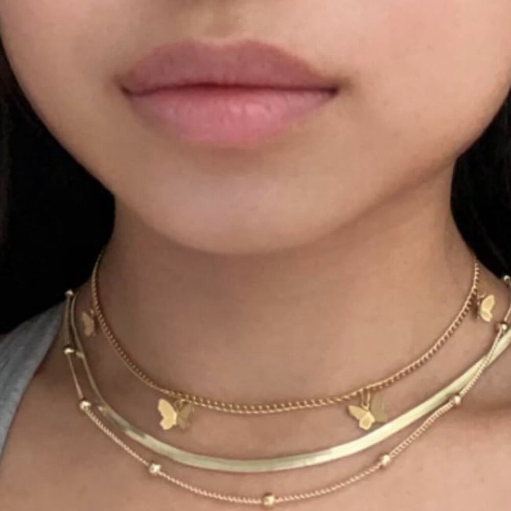 Neiman Marcus 18k Gold Plated Butterfly Choker Necklace